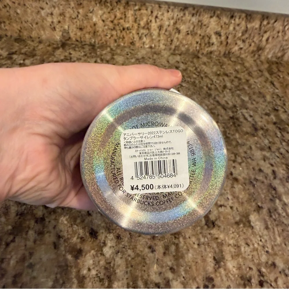NWT Starbucks Japan Hologram Siren Mermaid Anniversary Steel To Go Cup Tumbler